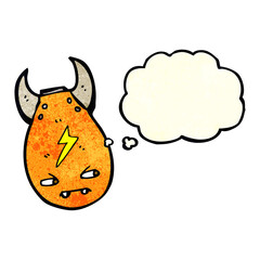 cartoon bomb with thought bubble