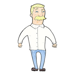 cartoon man with mustache