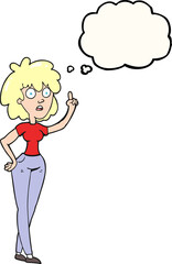 thought bubble cartoon woman
