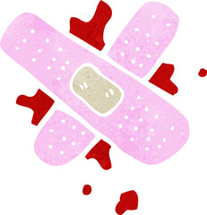cartoon bloody medical plaster