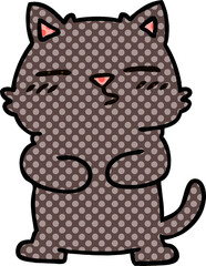 quirky comic book style cartoon cat