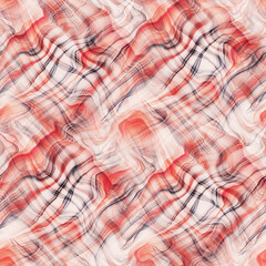 Abstract seamless pattern with blurred red stripe. Simple irregular geometric pattern.