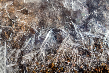 close up of ice