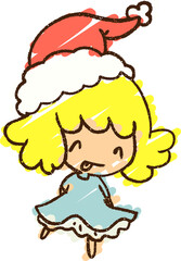 Festive Woman Chalk Drawing