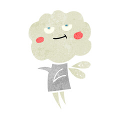 retro cartoon cute cloud head imp