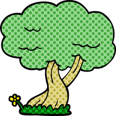 Obraz premium cartoon doodle tree