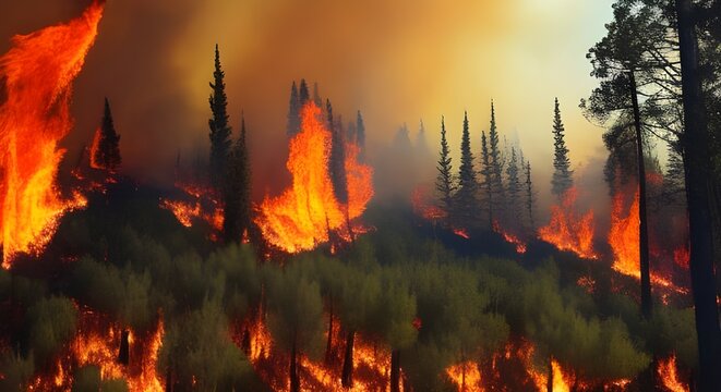 incendie en foret