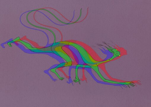 The Hybrid Crawler with Colorful Shadows