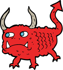 cartoon little demon