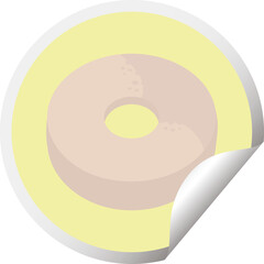 donut graphic circular sticker