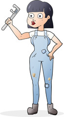 cartoon female plumber