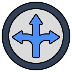 Modern design icon of directional arrows 