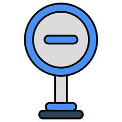 Modern design icon of no entry sign board 