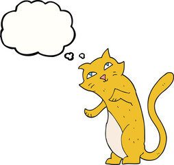 thought bubble cartoon cat