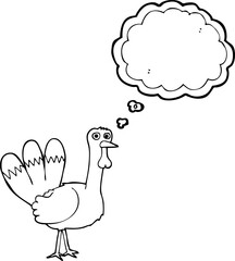 thought bubble cartoon turkey