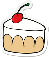 sticker of a cartoon dessert