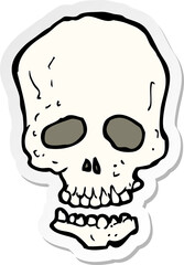 Obraz na płótnie Canvas sticker of a cartoon skull