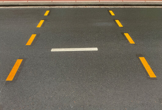 lines on tarmac road