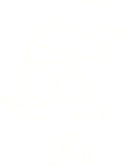 Christmas Man Chalk Drawing