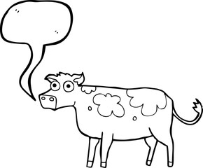speech bubble cartoon cow
