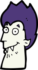 cartoon vampire head