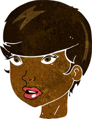 cartoon pretty female face