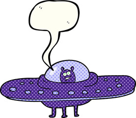 comic book speech bubble cartoon flying saucer