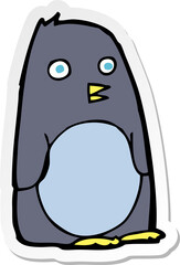 sticker of a cartoon penguin