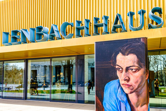 Munich, Germany - March 17: famous Lenbachhaus Museum in Munich on March 17, 2023