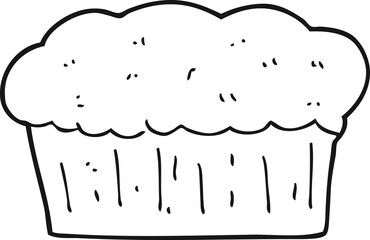 black and white cartoon loaf of bread