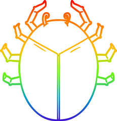 rainbow gradient line drawing giant bug cartoon