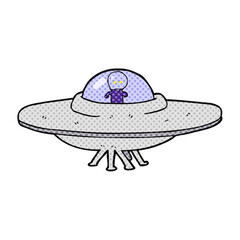 cartoon alien flying saucer