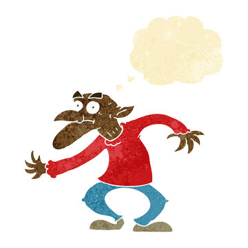 recommend clip art: cartoon goblin with thought bubble