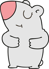 quirky hand drawn cartoon bear