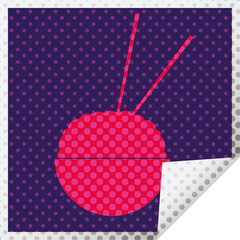 Rice bowl square peeling sticker