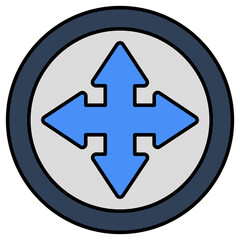 Modern design icon of directional arrows 