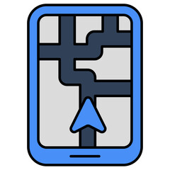 Obraz premium Editable design icon of location board