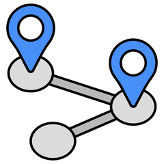 Perfect design icon of share route 