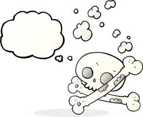 thought bubble cartoon old pile of bones