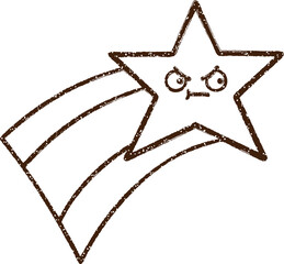Shooting Star Charcoal Drawing