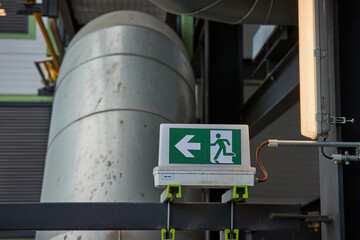 Escape route signalling equipment: Evacuation from complex technology, steel elements and access platforms, pipelines of the process complex of the thermal power plant