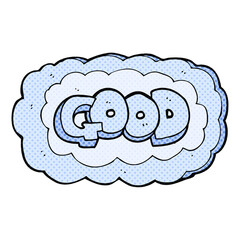 comic book style cartoon Good symbol