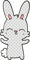 cute comic book style cartoon rabbit