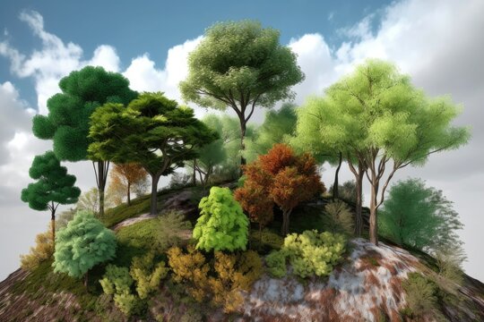 Trees on this Earth remind us of the importance of preserving biodiversity. Generative AI