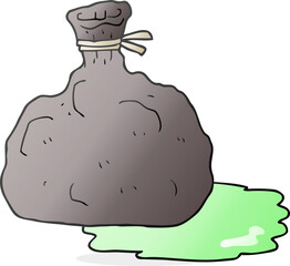 cartoon bag of garbage