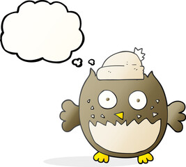thought bubble cartoon owl