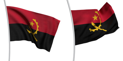 Angola Two Model ALPHA BACKROUND Flag