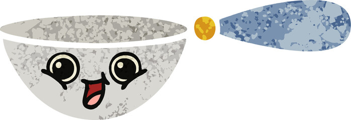 retro illustration style cartoon measuring spoon