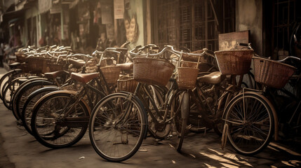 Fototapeta na wymiar bicycles, Generative Ai 