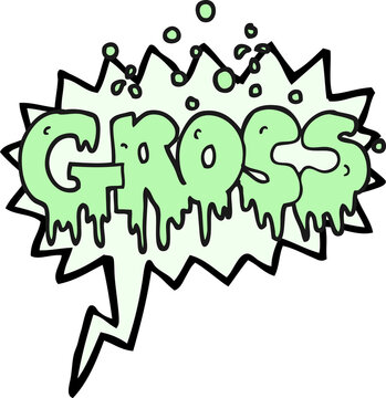 speech bubble cartoon word gross